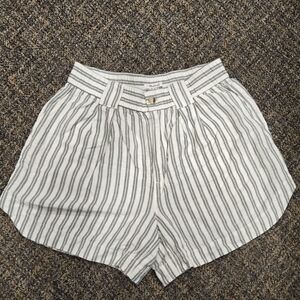 Madewell High Waist‎ White and Gray Shorts